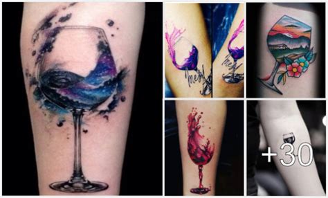 30 Diseños de tatuajes de copa de vino y su significado